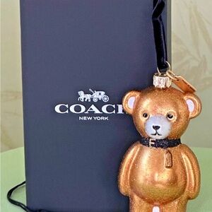 Coach Glittering Gold Bear Ornament 2025 NEW! Collectors item!